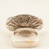 18k White Gold Diamond Pavé Dome Ring Signed BA, Approx 1.5cttw - Free Ship US