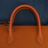 Hermes Bolide 1923 Tressage Leather Handbag Toffee & Rose Azalee - Free Ship US