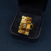 Modernist/Cubist Alfred Karram 18k Yellow Gold & Diamond Ring - Free Shipping US