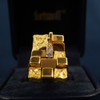 Modernist/Cubist Alfred Karram 18k Yellow Gold & Diamond Ring - Free Shipping US