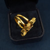 Modernist/Cubist Alfred Karram 18k Yellow Gold & Diamond Ring - Free Shipping US