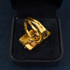 Modernist/Cubist Alfred Karram 18k Yellow Gold & Diamond Ring - Free Shipping US
