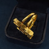 Modernist/Cubist Alfred Karram 18k Yellow Gold & Diamond Ring - Free Shipping US