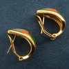 Asch Grossbardt 14k Gold, Diamond & Multistone Inlay Earrings- Free Ship US