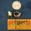Asch Grossbardt 14k Gold, Diamond & Multistone Inlay Earrings- Free Ship US