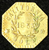 1853 California Gold Token '' Arms of California"Wreath - Free Shipping USA