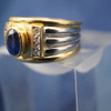 Vintage Carl Bucherer 18k Two Tone Gold Sapphire and Diamond Ring - Free Ship US