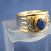 Vintage Carl Bucherer 18k Two Tone Gold Sapphire and Diamond Ring - Free Ship US