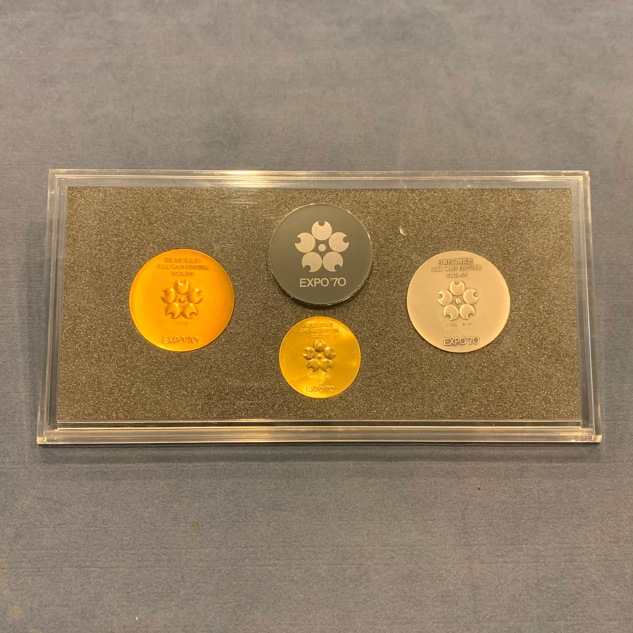 1970 Osaka Japan Medal Expo 3 Coin Set - Gold, Silver & Copper 