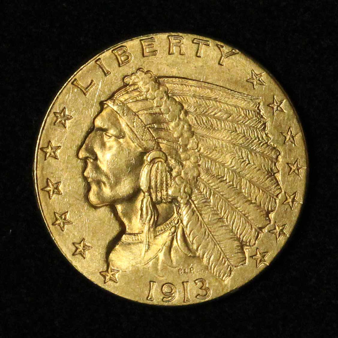 1907 $2.50 Gold Liberty Quarter Eagle - Hairlines - Free Shipping