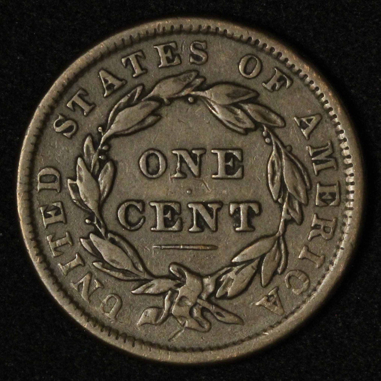 1838 1c Coronet Head Large Cent - Free Ship USA - The Happy Coin