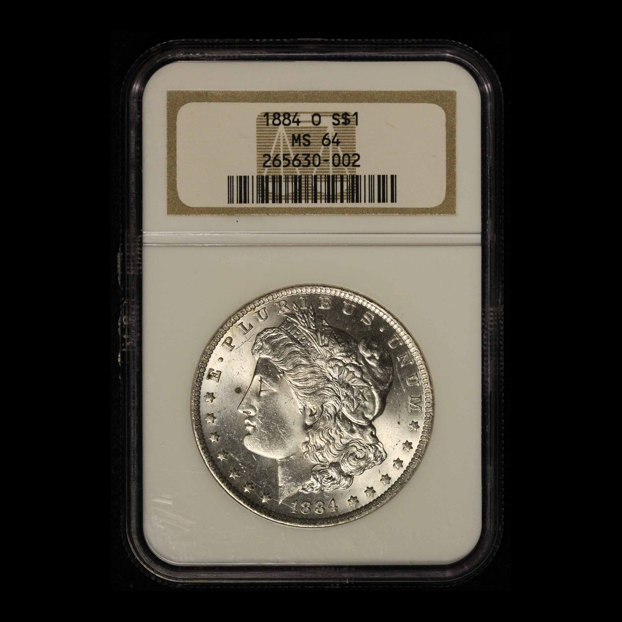 1884-O $1 Morgan Silver Dollar NGC MS64 Old Brown Label - Free