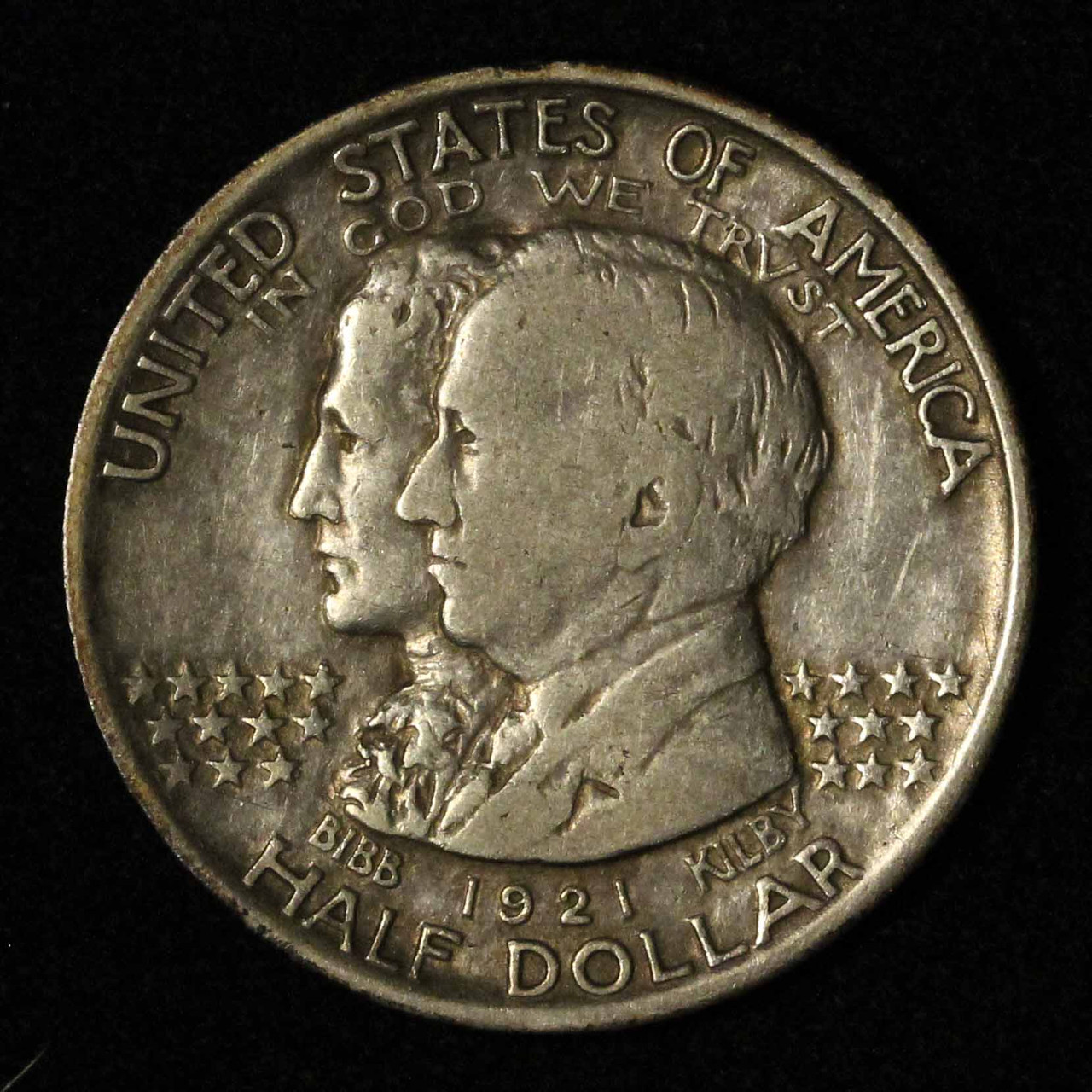 1921 50c Alabama Commemorative Silver Half Dollar - Free Shipping