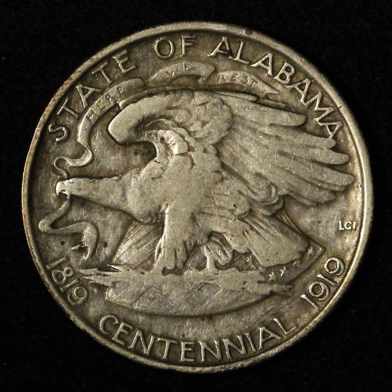 1921 50c Alabama Commemorative Silver Half Dollar - Free Shipping