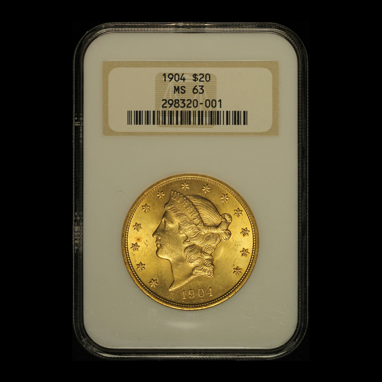 1904 $20 Gold Liberty Double Eagle NGC MS 63 - Free Shipping USA