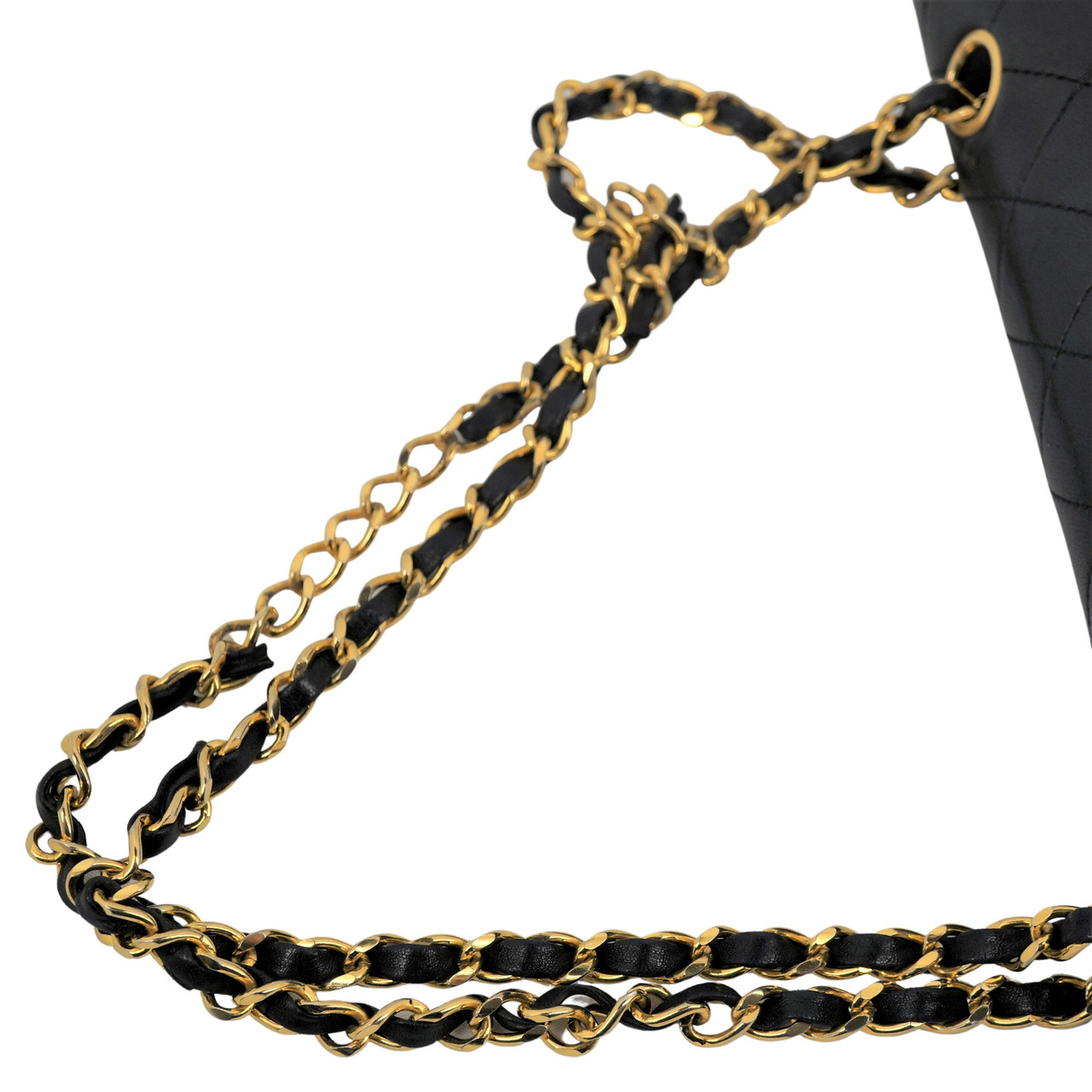 Chanel Stone Quilted Leather Dripping Chains Bag