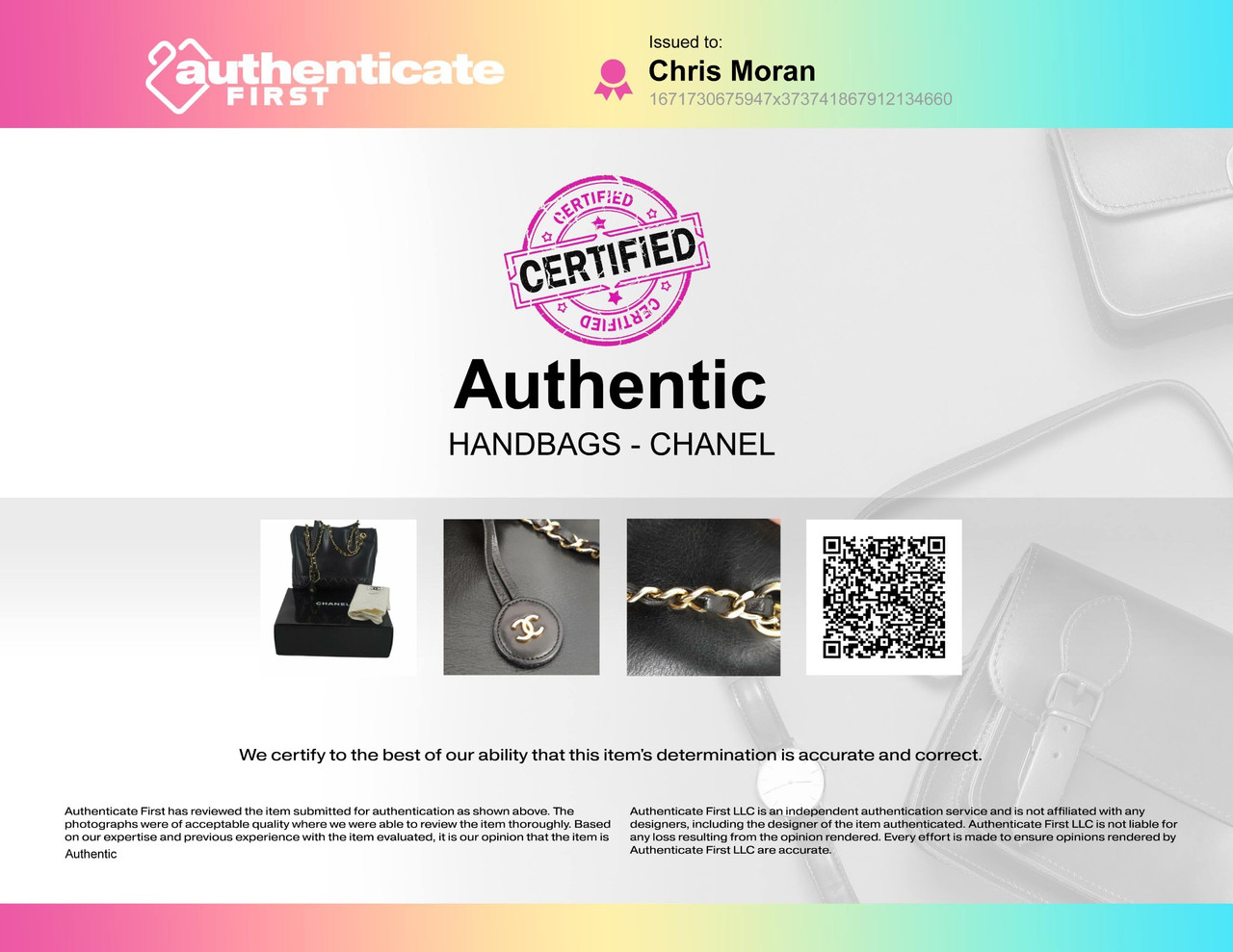 We Authenticate Chanel - REAL AUTHENTICATION