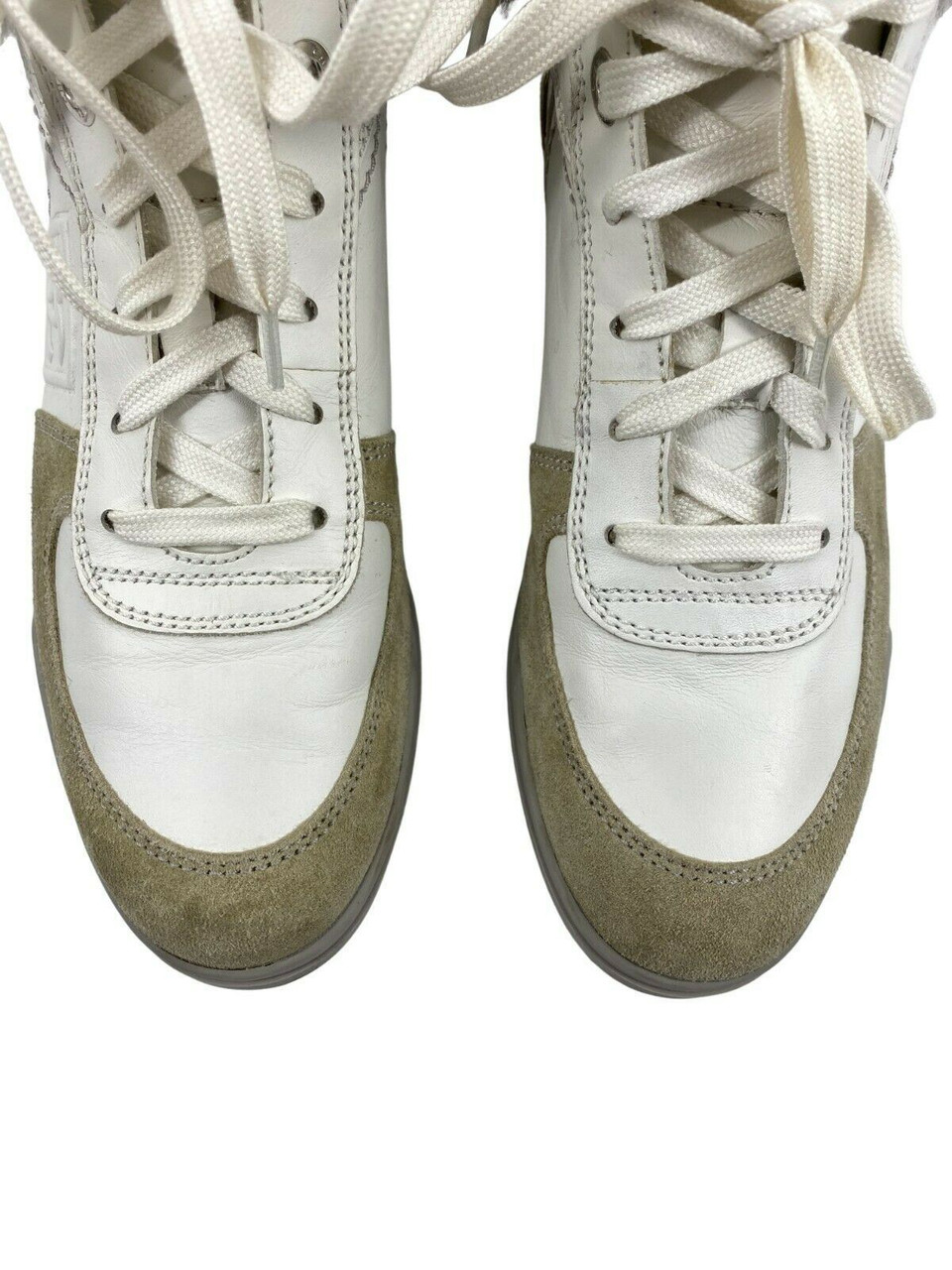 Chanel Leather High Top Sneakers with Chinchilla Fur Trim - Free Shipping  USA