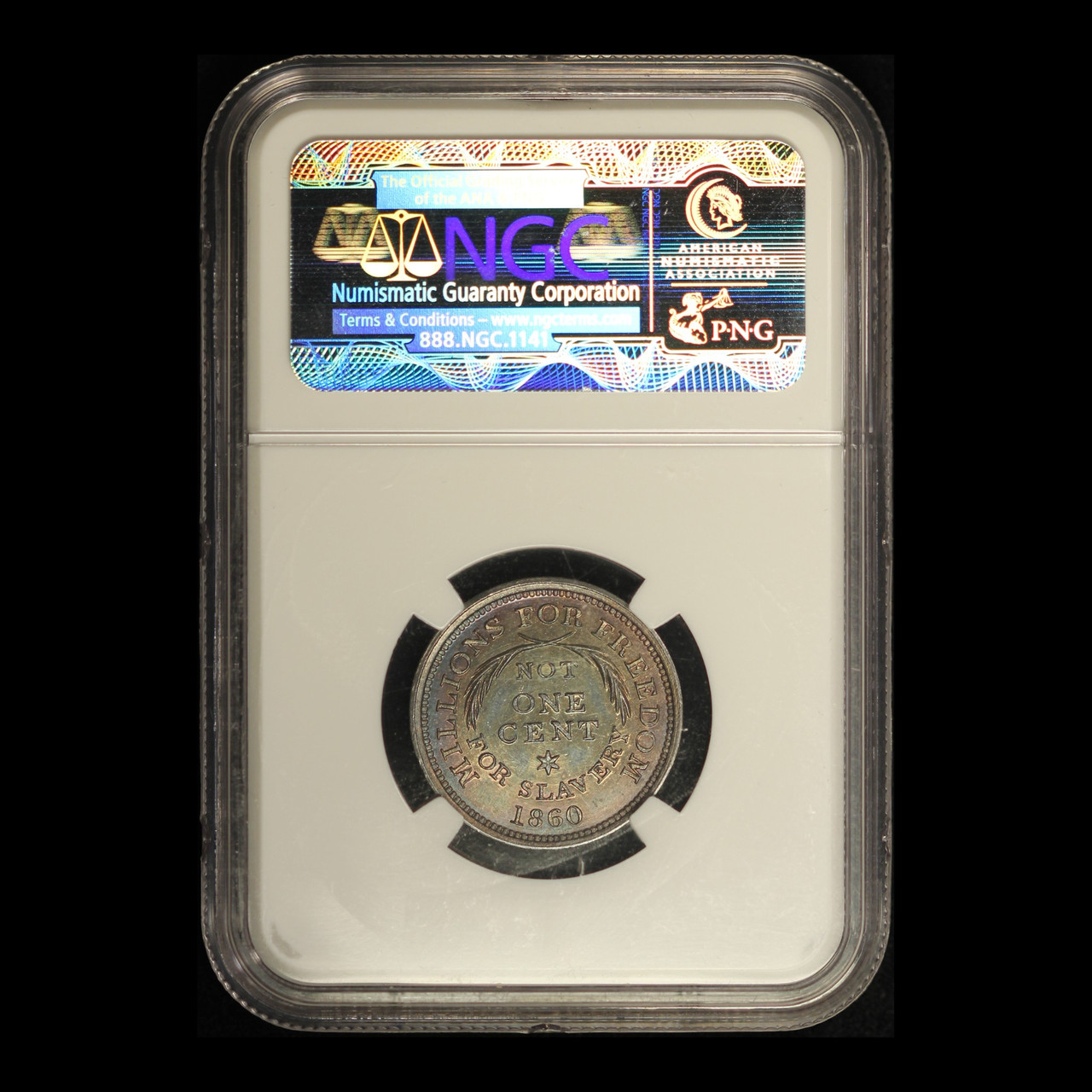 1860 Abraham Lincoln Silver Campaign Medal NGC MS 65 Proof Like