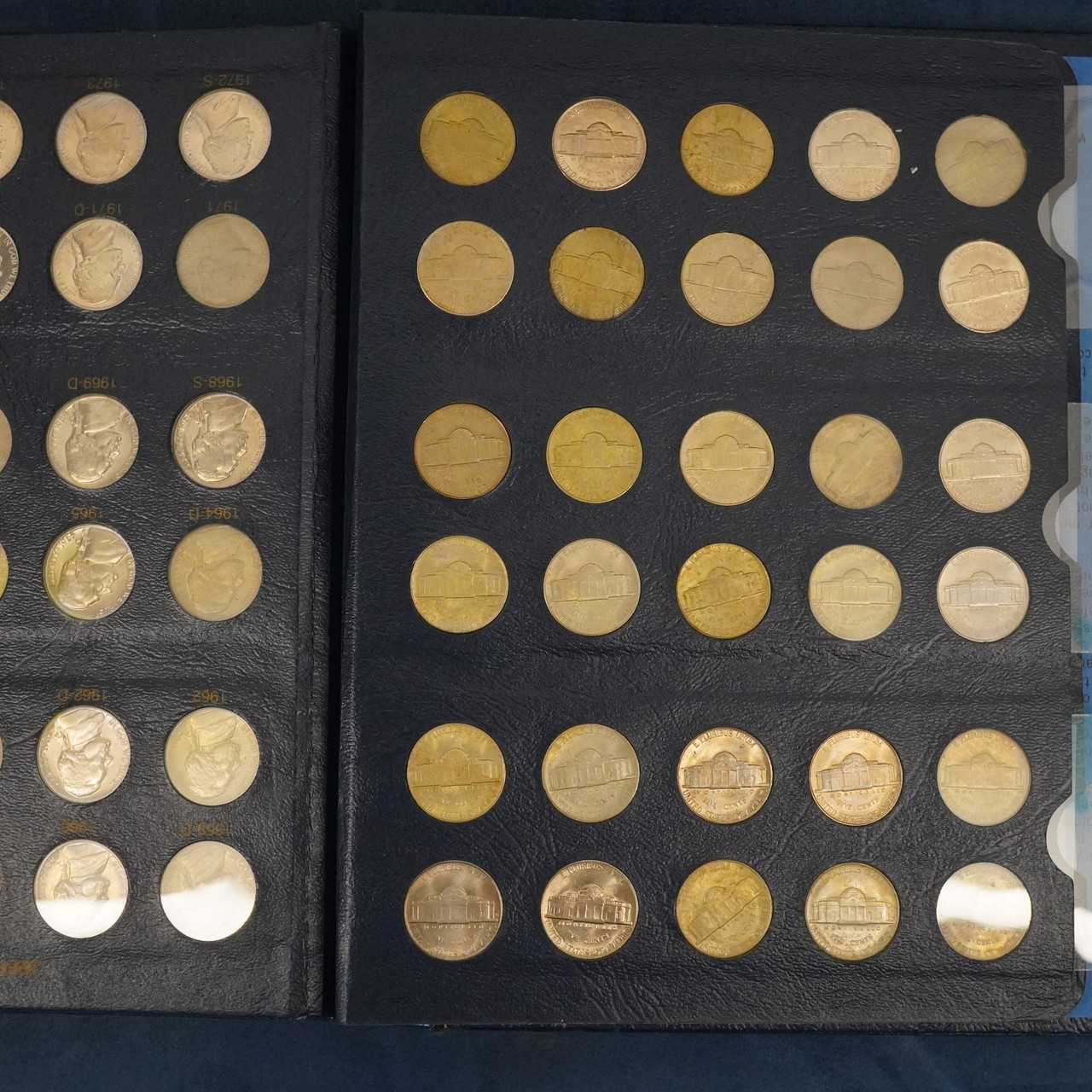 Jefferson Nickel Set 1938-2001 AU/BU in Whitman Folder - Free