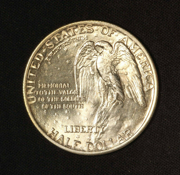 1925 50c Stone Mountain Commemorative Silver Half Dollar - Free Shipping USA