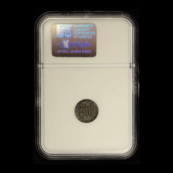 1862 3cs Three Cent Silver Piece NGC MS64 - Free Shipping USA