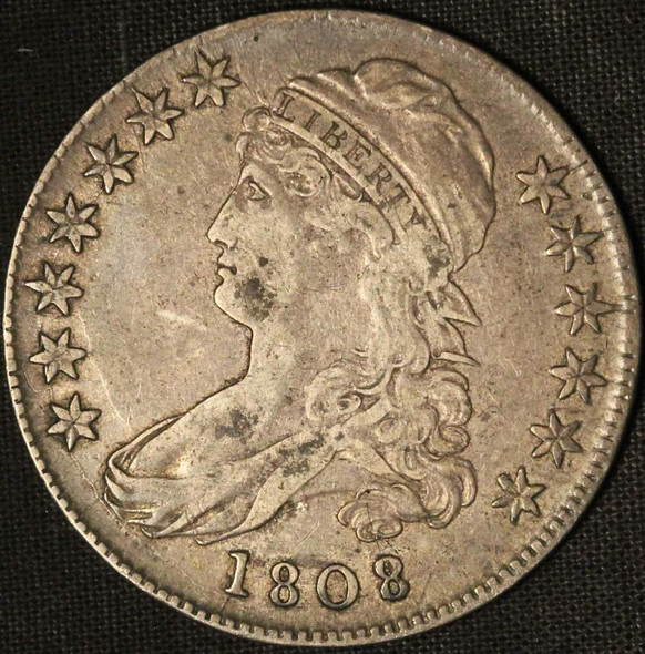 1808/7 Capped Bust Half Dollar - Free Shipping USA