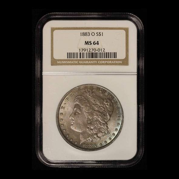 1883-O $1 Morgan Silver Dollar NGC MS64 - Old Brown Label - Free Shipping USA