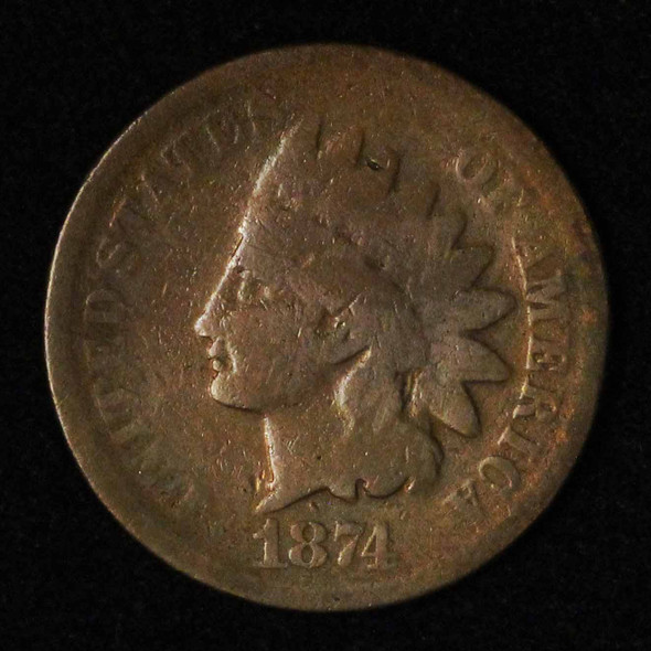 1874 1c Indian Head Cent - Free Shipping USA