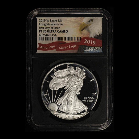 2019-W $1 Congratulations Set Silver Eagle NGC PF 70 Ultra Cameo - Free Ship US