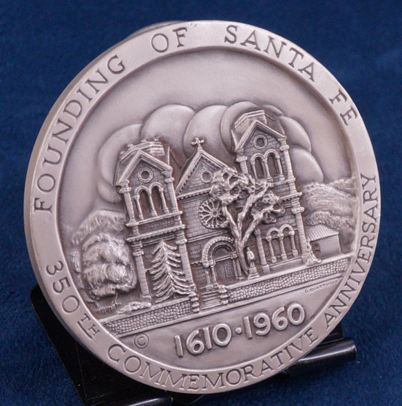 Founding of Santa Fe 350th Anniv. .999 Pure Silver (4.158 ozt. )- Free Ship USA