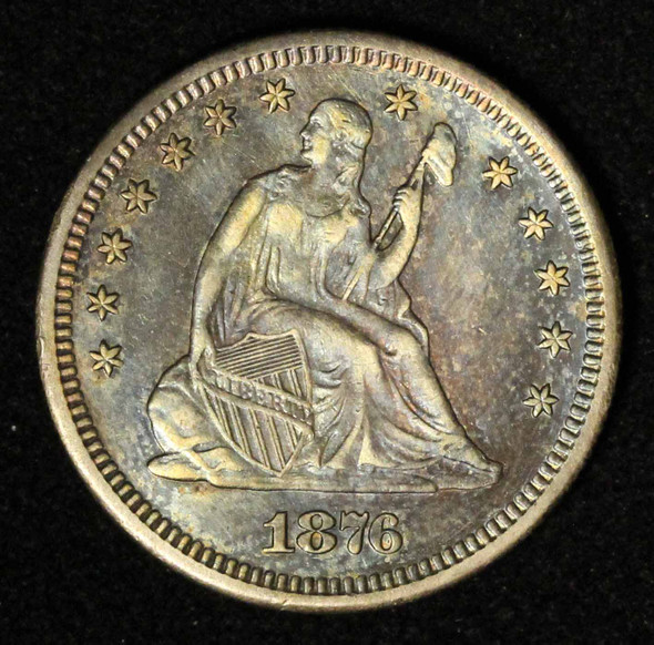 1876-S 25c Seated Liberty Silver Quarter - Free Shipping US