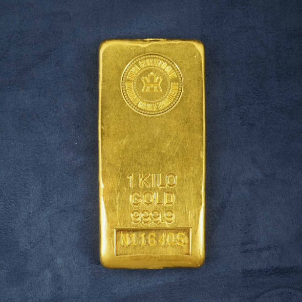 Obverse of RCM 1 Kilo Gold Bar