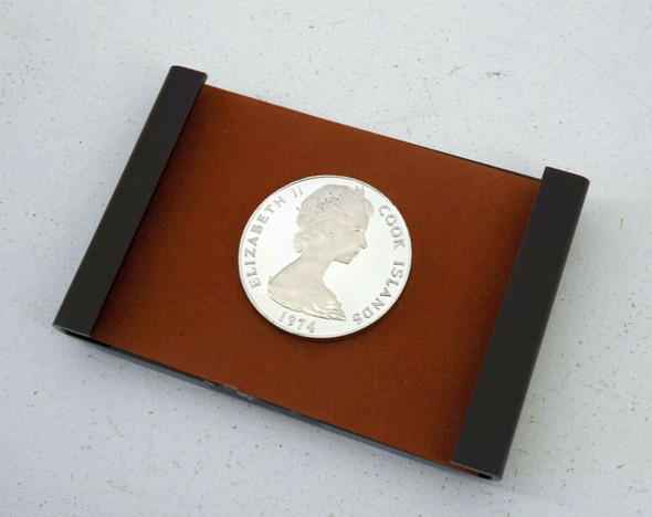 1974 Cook Islands $50 Proof Silver Coin In Case - Free Shipping USA