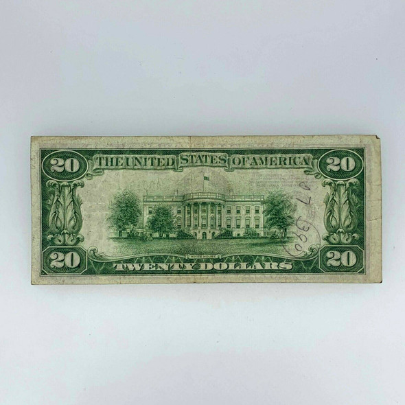 1934 $20 Twenty Dollar Green Seal Star Note - Free Shipping USA