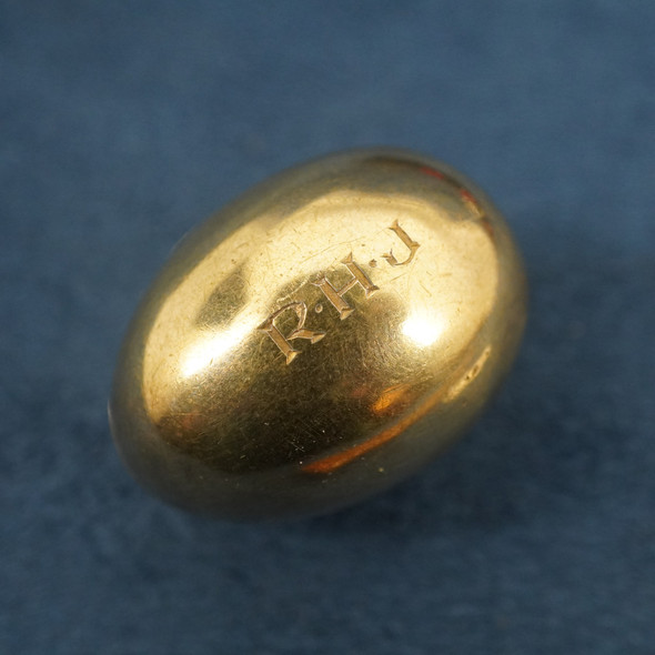 Vintage Tiffany & Co. Vermeil Sterling Silver Egg Shaped Box, London ca. 1963