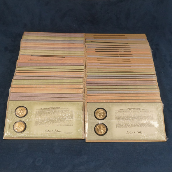Assorted Lot of US Mint $1 Presidential Series in 64 Sealed Panels (128 Coins)