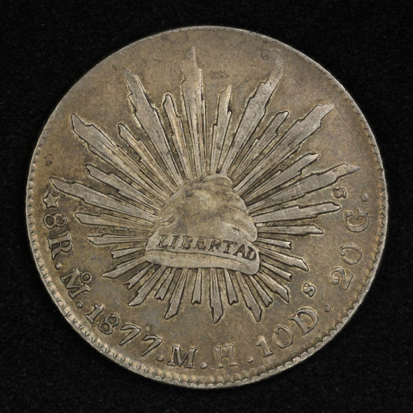 1877-Mo MH Mexico 8 Reales, Mexico City - Free Shipping USA