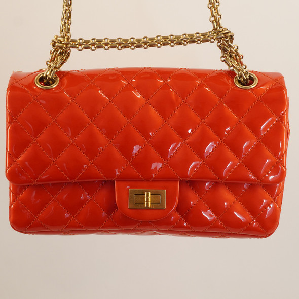 Chanel Red Quilted Patent Leather 2.55 Reissue Accordion Flap - Free Ship USA