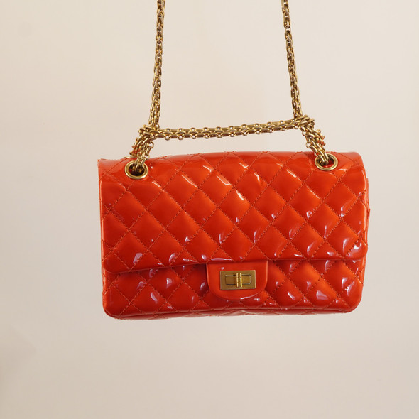 Chanel Red Quilted Patent Leather 2.55 Reissue Accordion Flap - Free Ship USA