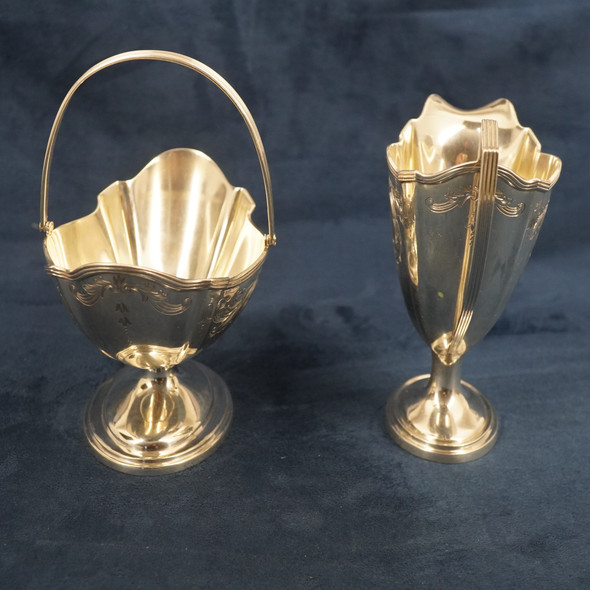 Gorham for Shreve. Crump & Low Co. Sterling Creamer & Sugar Bowl Inscribed