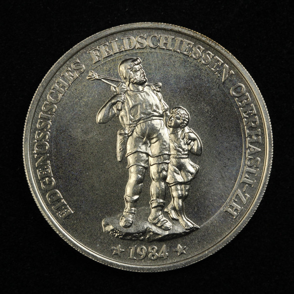 1984 Switzerland Zurich Fieldshoot Oberhasli Shootingthaler Proof - Free Ship US