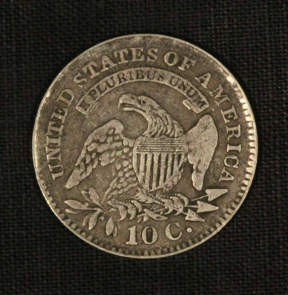 1827 10c Capped Bust Silver Dime - Free Shipping USA