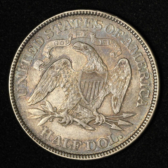 1876 50c Seated Liberty Silver Half Dollar - Free Shipping USA