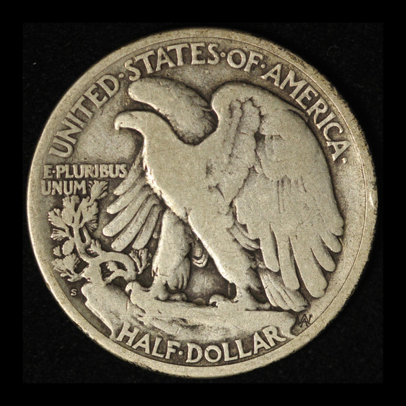 1921-S 50c Walking Liberty Half Dollar - Free Shipping USA