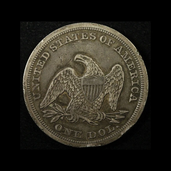 1846 $1 Seated Liberty Silver Dollar- Free Shipping USA
