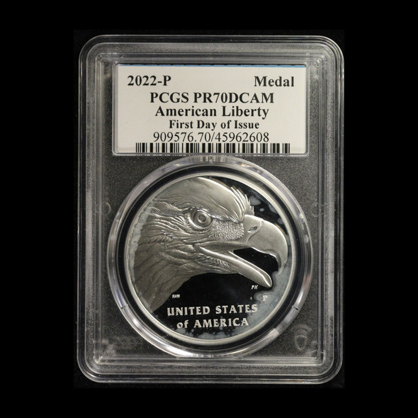 2022-P American Liberty Silver Medal PCGS PR70DCAM Chicago ANA Release