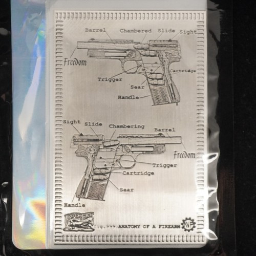 Locker Mint .999 Silver "Anatomy of a Firearm" Card  - Free Shipping US