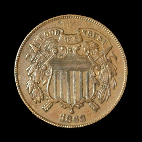 1868 Two Cent Piece - Free Shipping USA