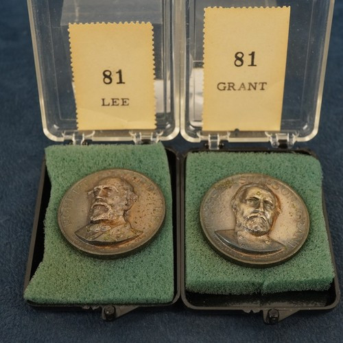 WAHL Medals Grant and Lee High Relief Silver Medals 1 1/2" - Free Shipping USA
